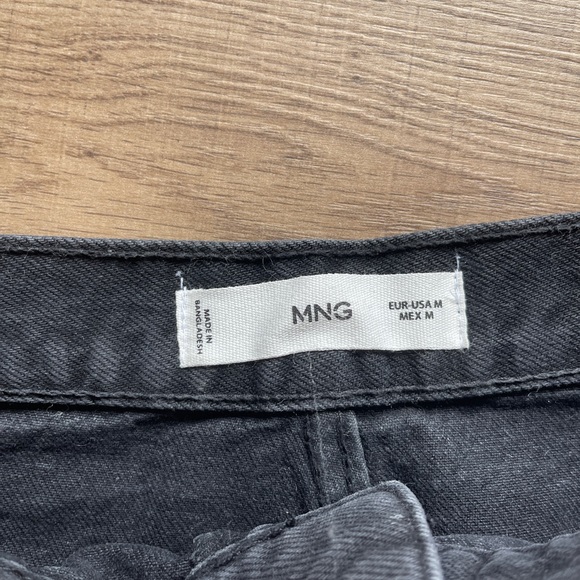 Mango Denim Midi Skirt SZ M in Blk - Picture 6 of 7